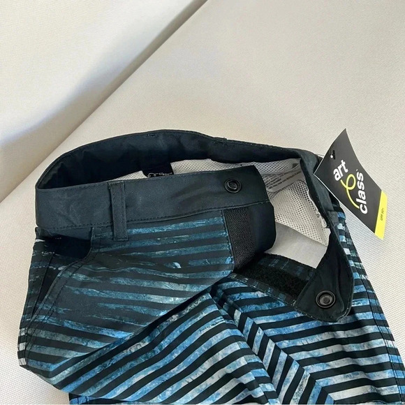 Art Class Striped Hybrid Swim Shorts Size 4 Boys Kids Black Tie Dye - Picture 4 of 6